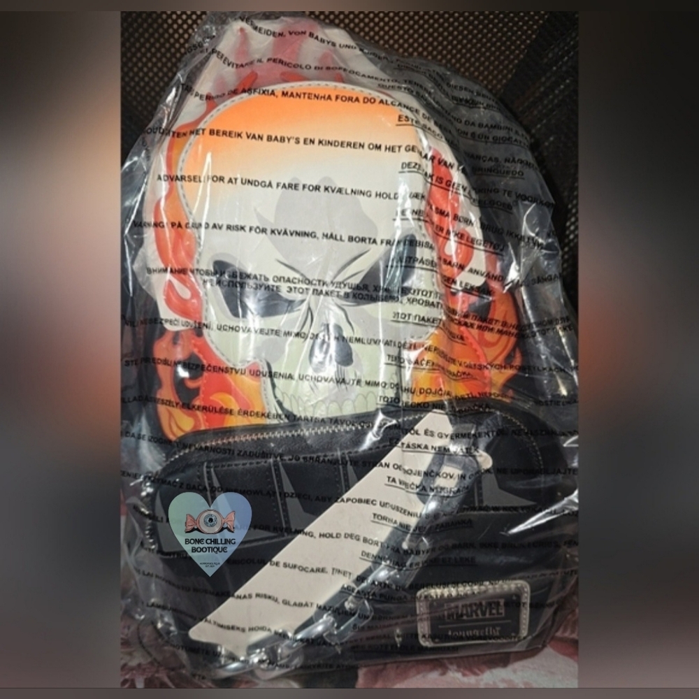 RARE Ghost Rider GITD Loungefly Backpack - Picture 9 of 9